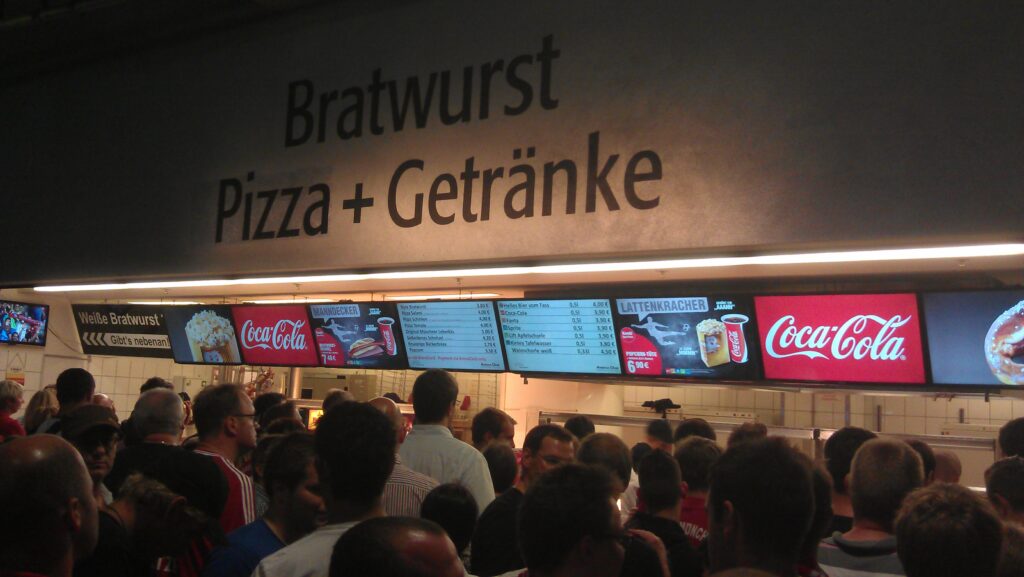 Einer von insgesamt 28 Kiosken in der Allianz Arena